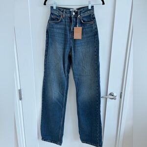 NWT Reformation Wilder Wide Leg Rigid Denim Jeans - Size 25